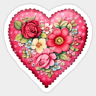 Patchwork Heart Sticker